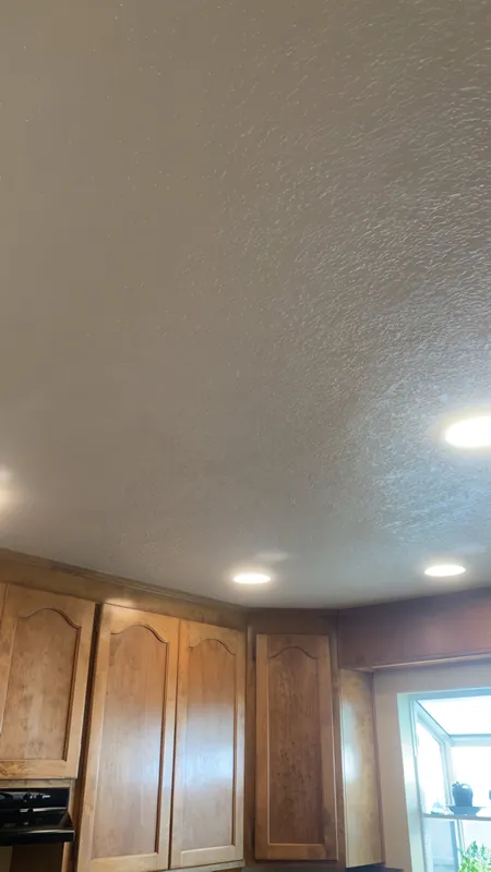 After: ceiling with an even, matched texture